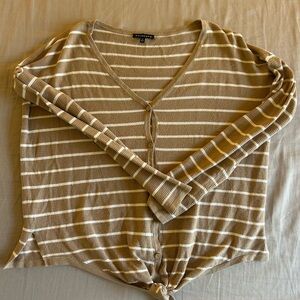 Effortless and Comfy Long Sleeve Striped Shirt